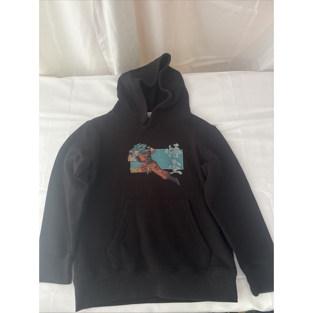 Dragonball Z Super Goku Pullover Hoodie Kids Size Medium Black Sweatshirt